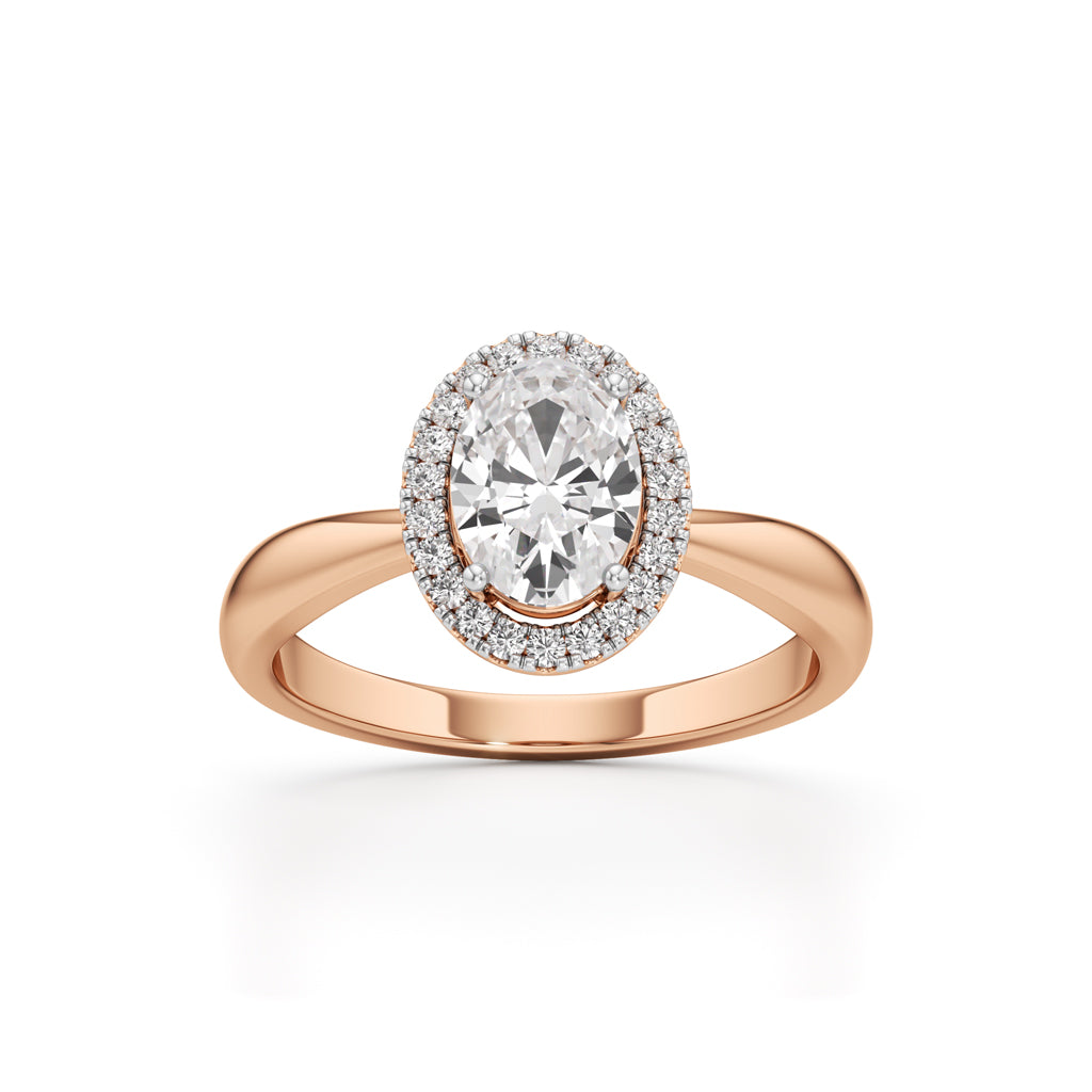 Aurielle Oval Halo Ring