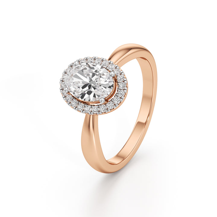 Aurielle Oval Halo Ring