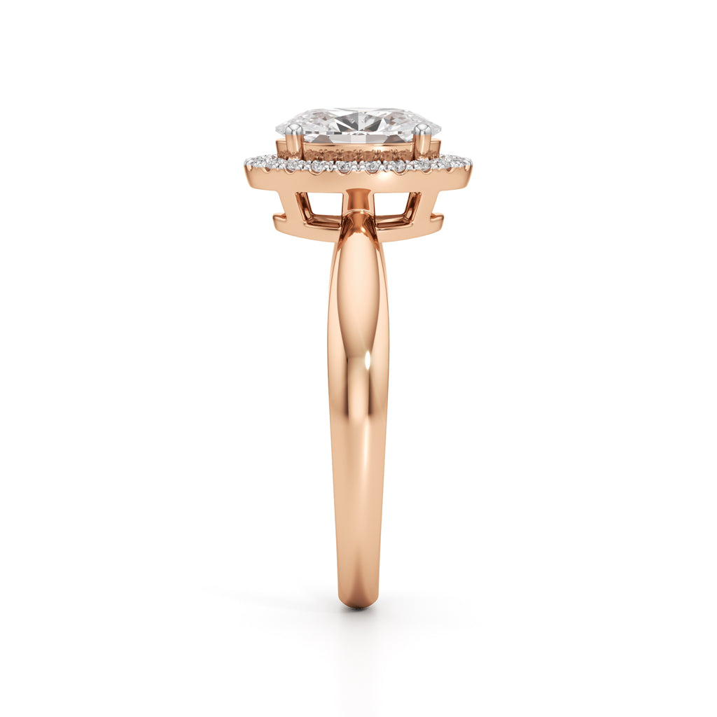 Aurielle Oval Halo Ring