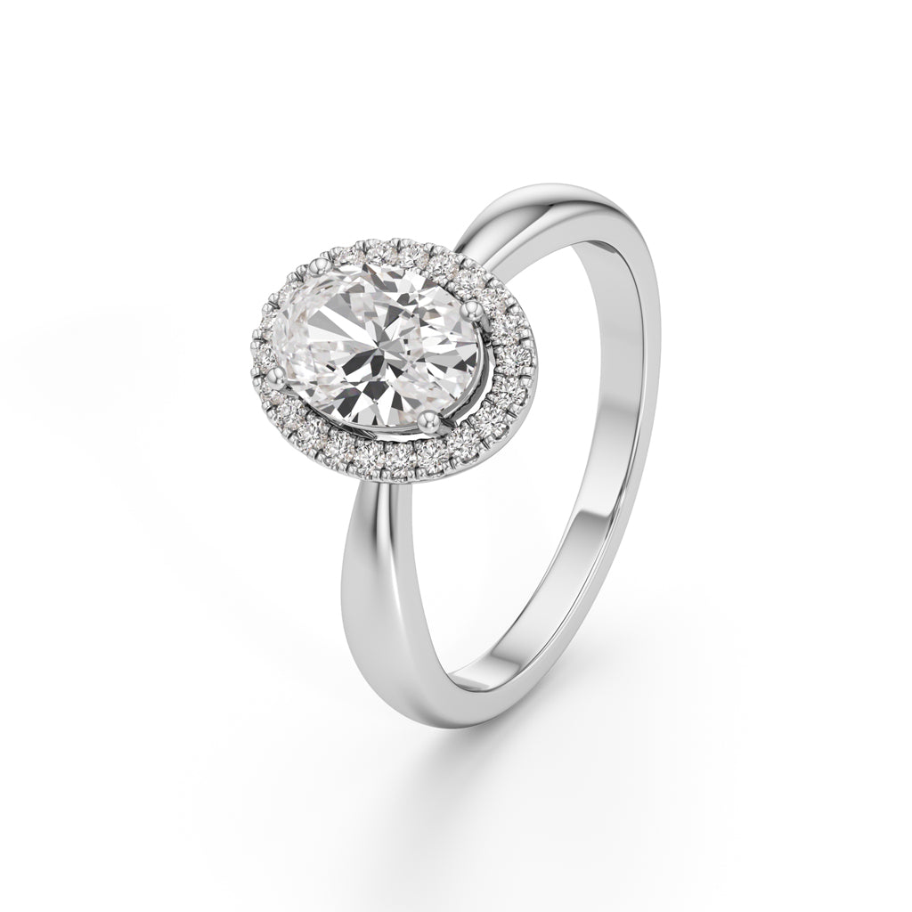Aurielle Oval Halo Ring