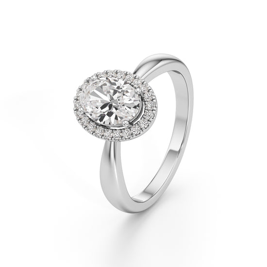 Aurielle Oval Halo Ring