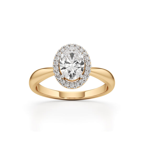 Aurielle Oval Halo Ring