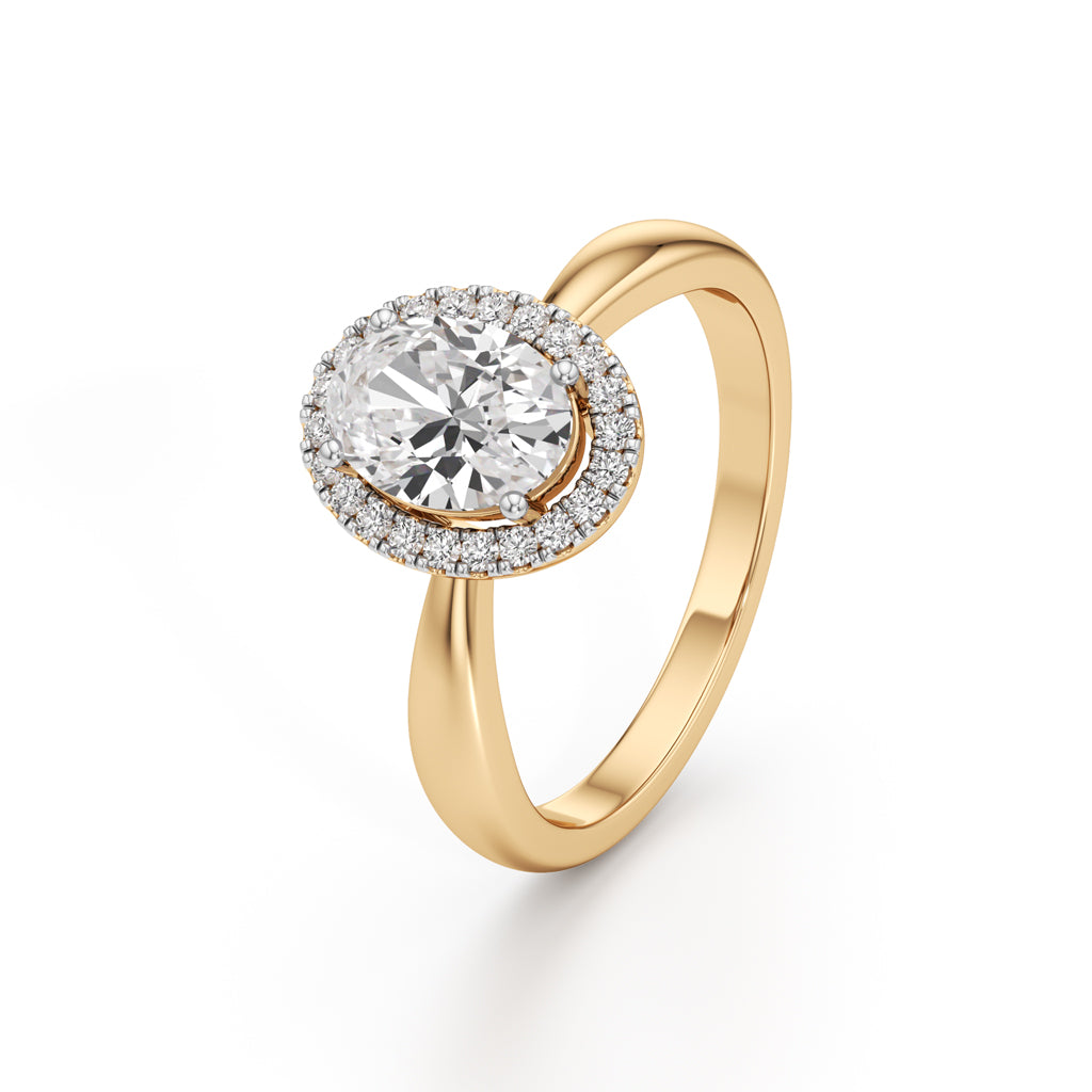 Aurielle Oval Halo Ring