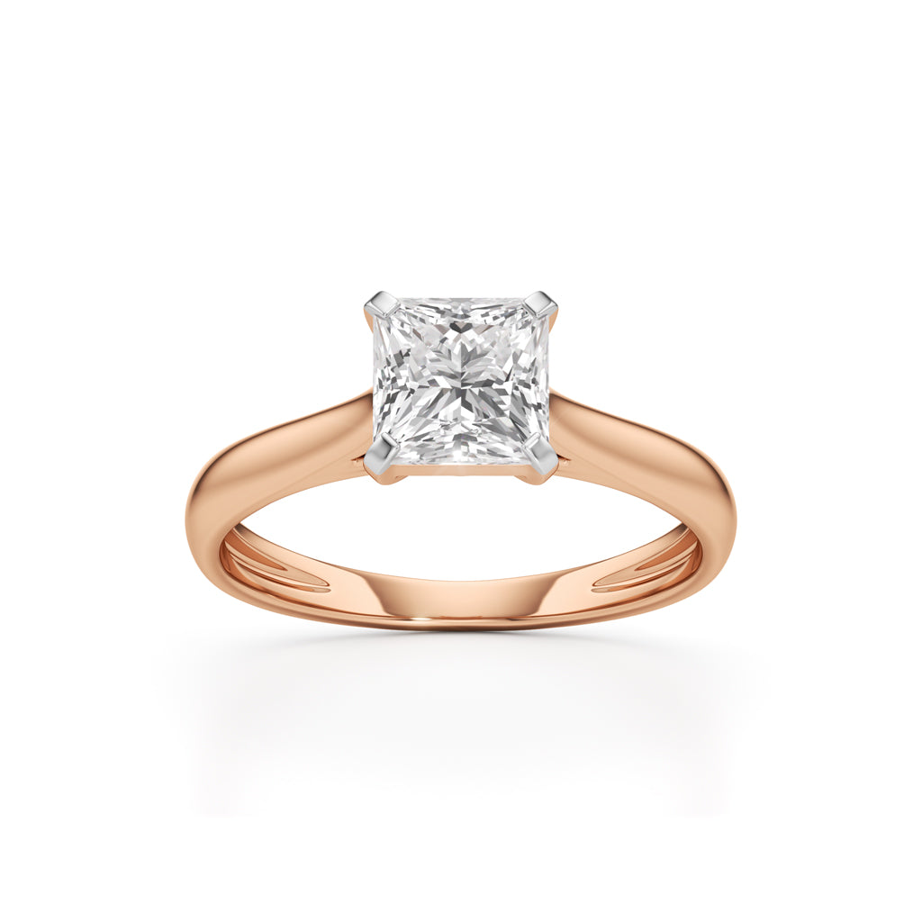 Royal Radiance PrincessCut Solitaire Ring