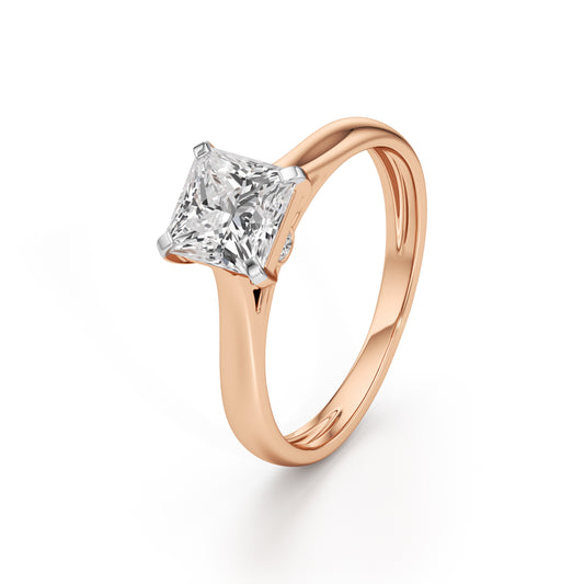 Royal Radiance PrincessCut Solitaire Ring