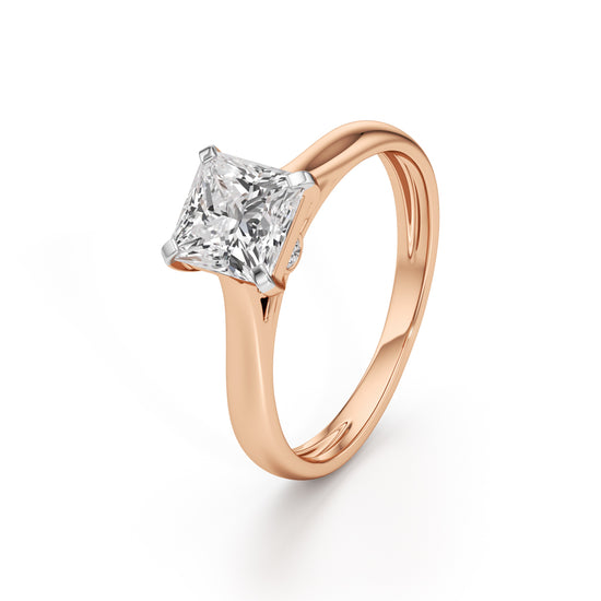Royal Radiance PrincessCut Solitaire Ring