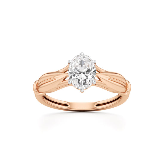 Aurora Bloom Solitaire Ring