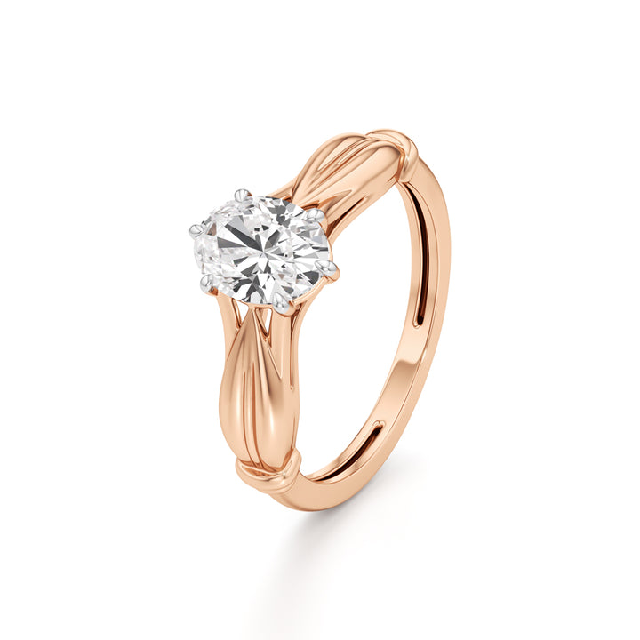 Aurora Bloom Solitaire Ring