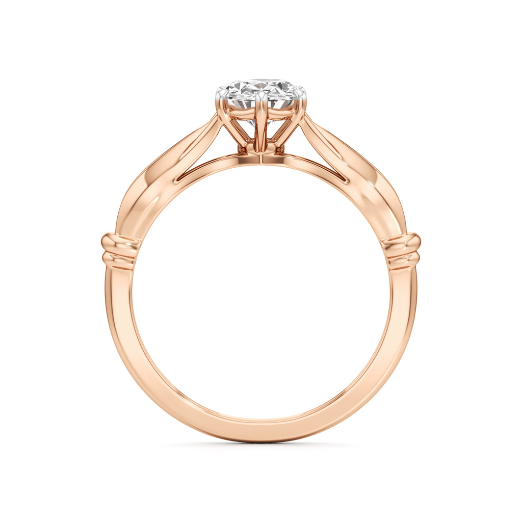 Aurora Bloom Solitaire Ring