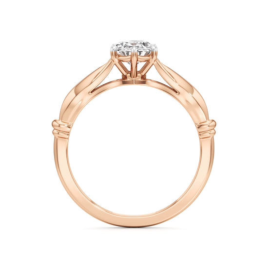 Aurora Bloom Solitaire Ring