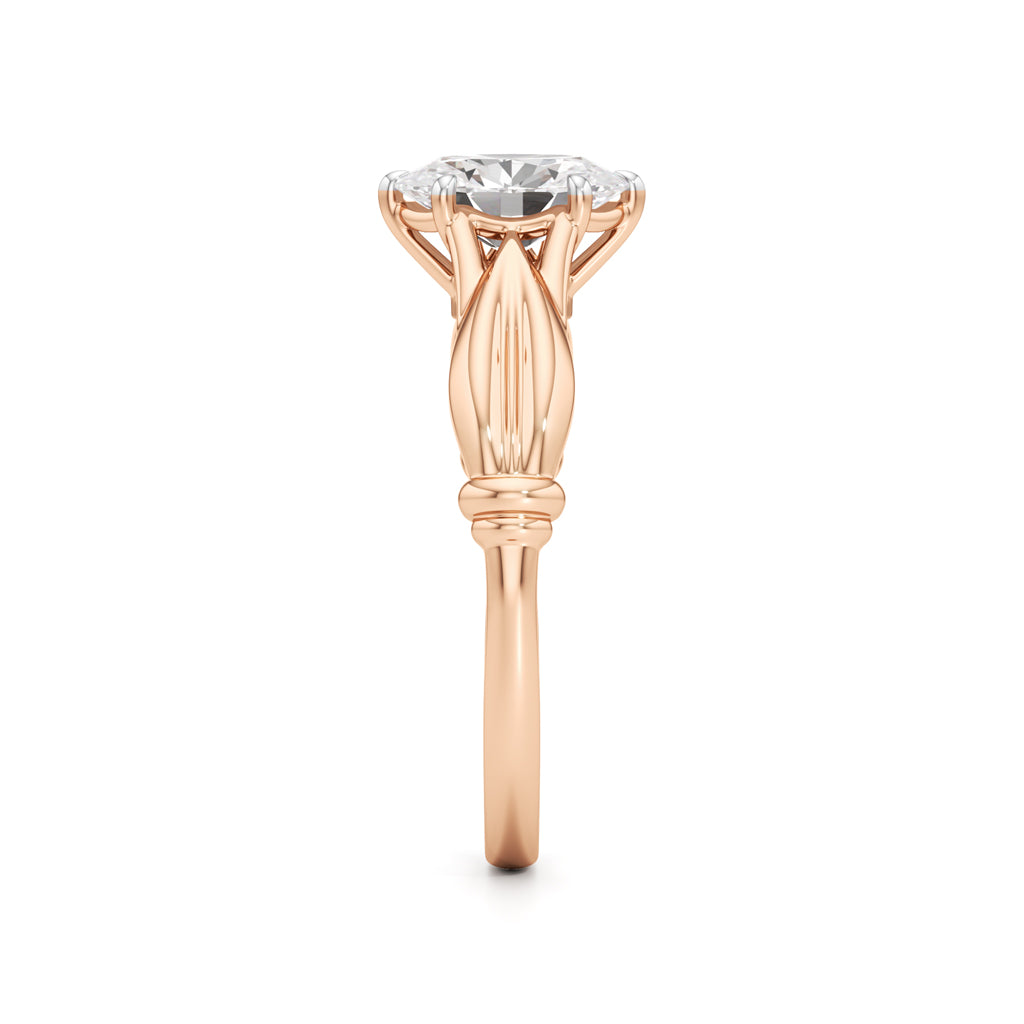 Aurora Bloom Solitaire Ring