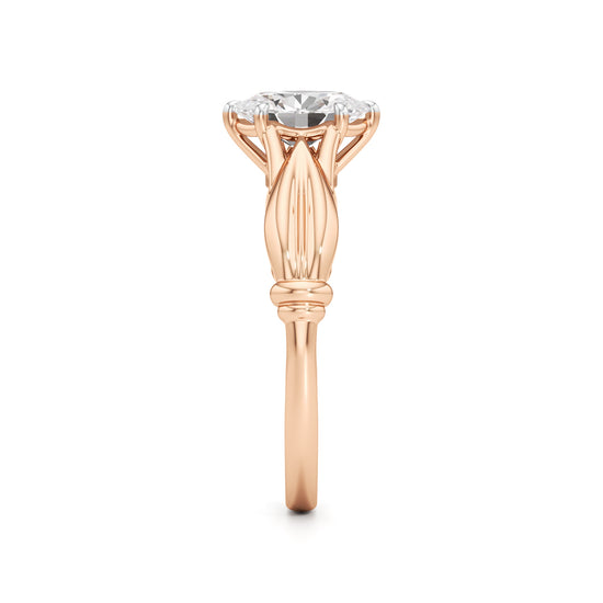 Aurora Bloom Solitaire Ring