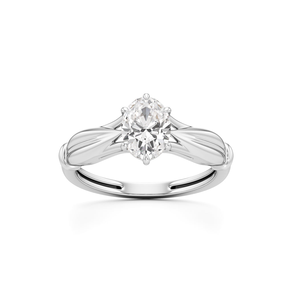 Aurora Bloom Solitaire Ring