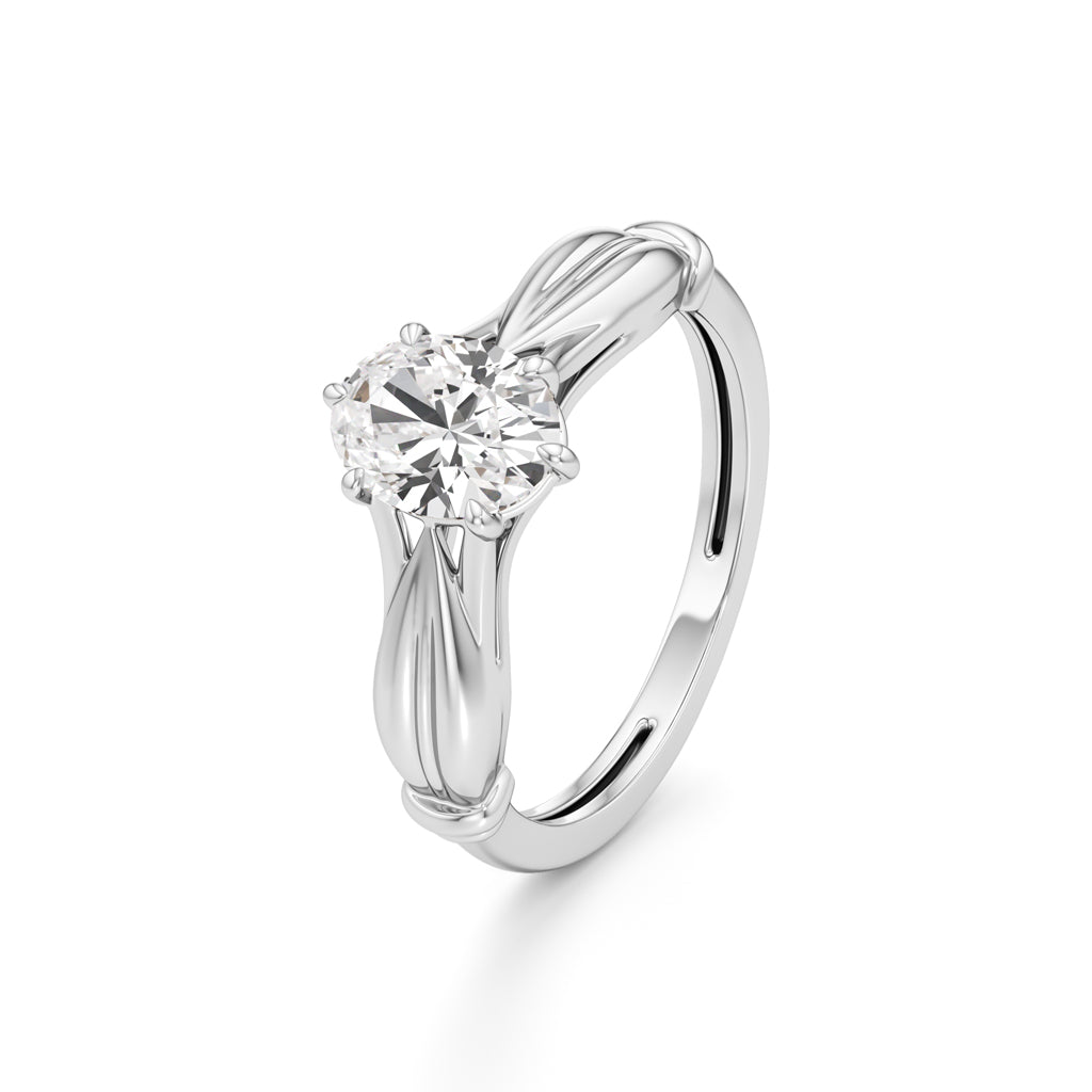 Aurora Bloom Solitaire Ring