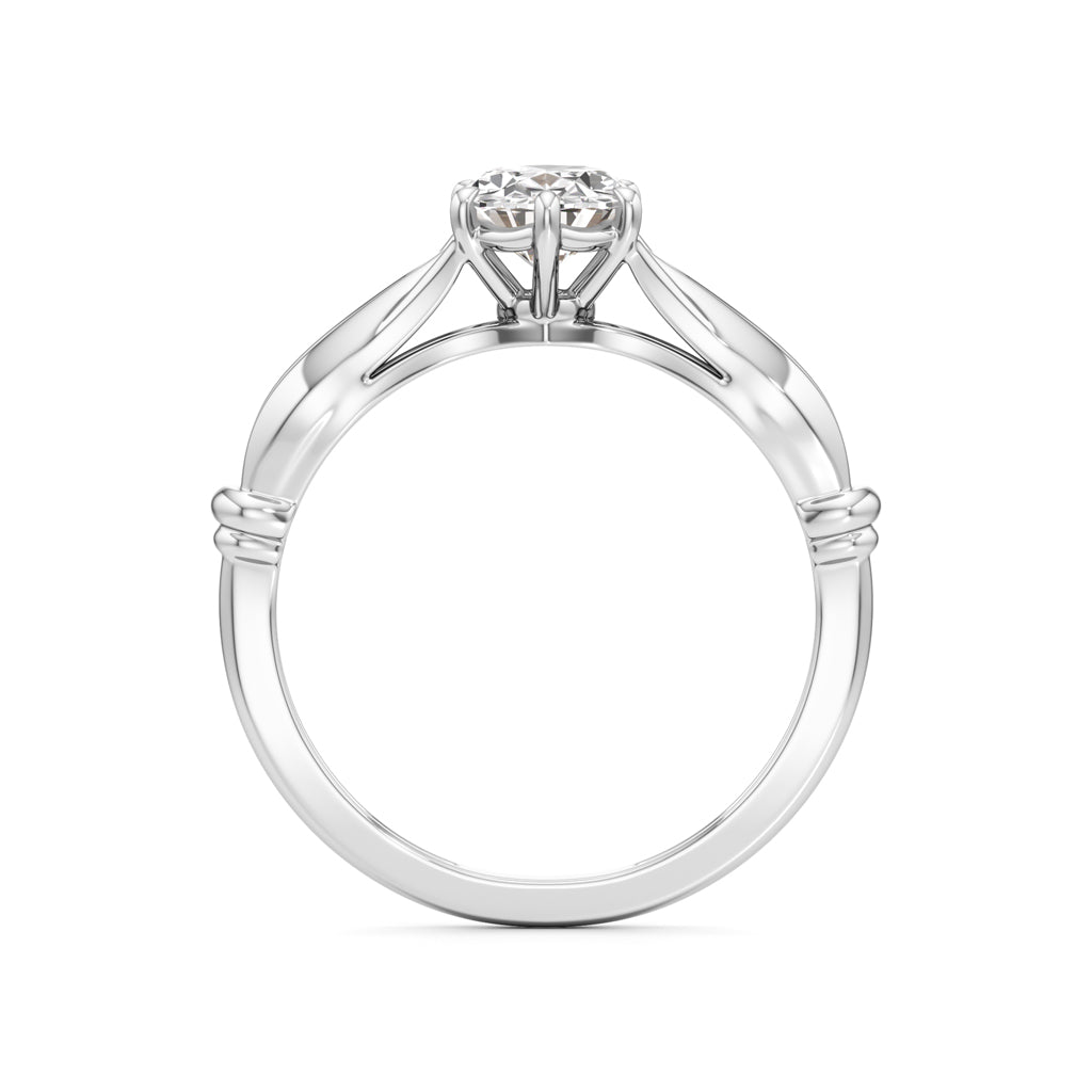 Aurora Bloom Solitaire Ring