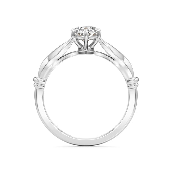 Aurora Bloom Solitaire Ring