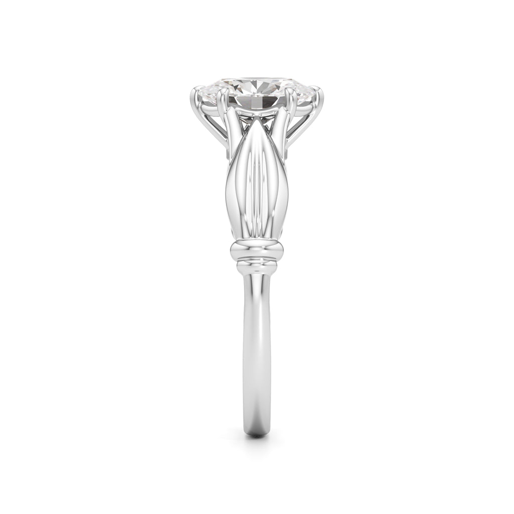 Aurora Bloom Solitaire Ring