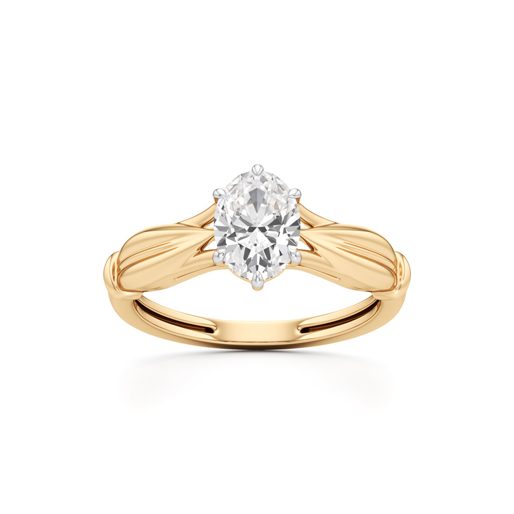 Aurora Bloom Solitaire Ring