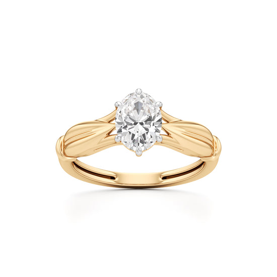 Aurora Bloom Solitaire Ring