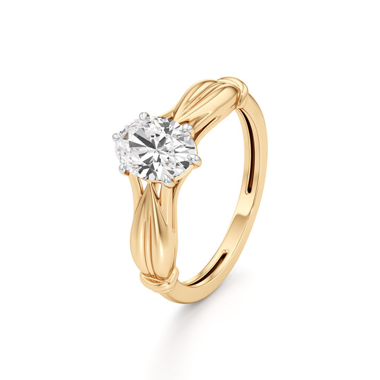 Aurora Bloom Solitaire Ring