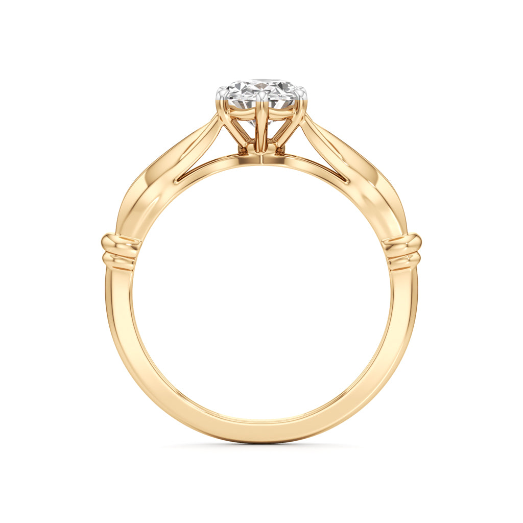 Aurora Bloom Solitaire Ring