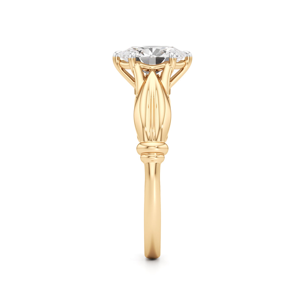 Aurora Bloom Solitaire Ring