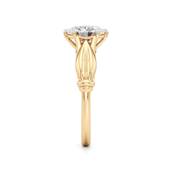 Aurora Bloom Solitaire Ring