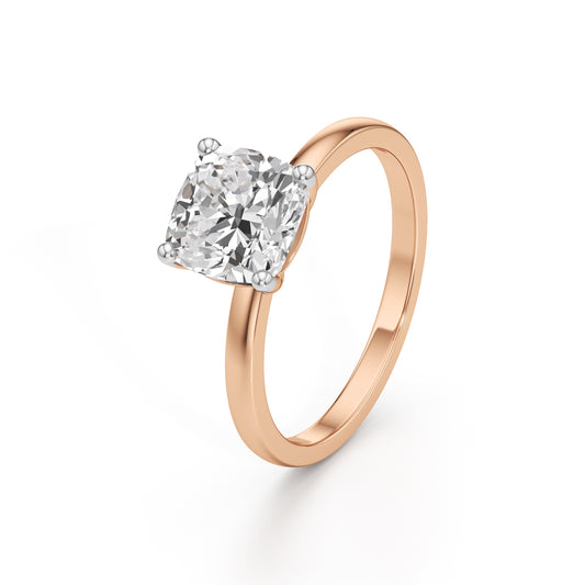 Eterna Cushion Solitaire Ring