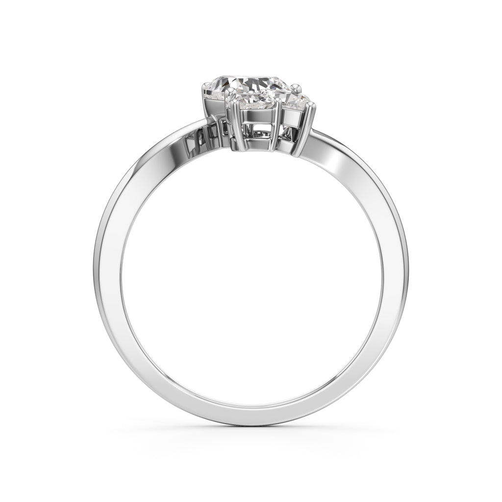 TrioHearts Harmony  3 Heart Diamond Cluster Ring