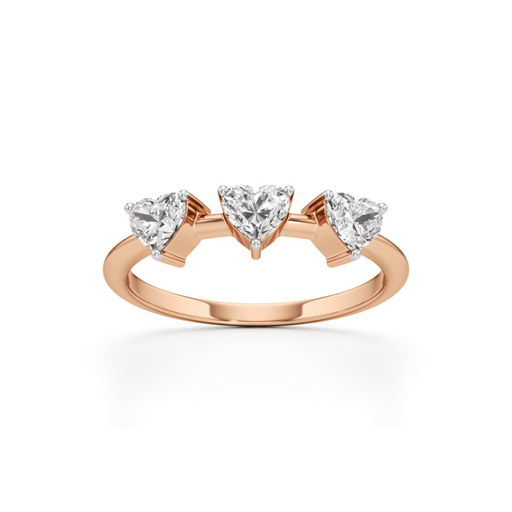 Trilove Heart Trio Diamond Ring