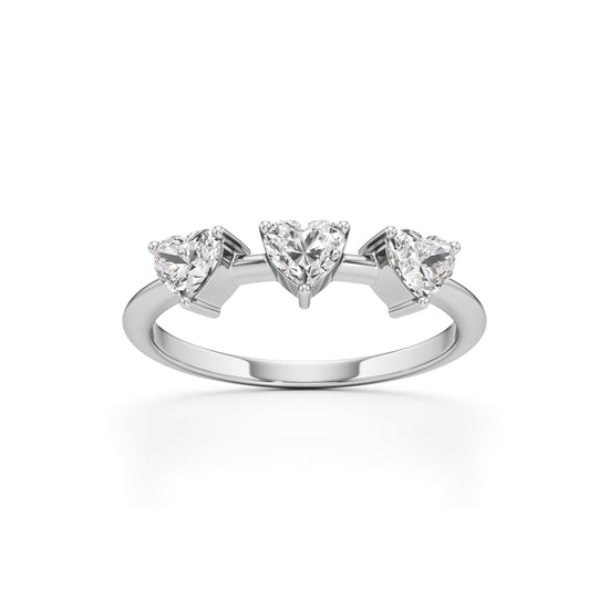 Trilove Heart Trio Diamond Ring