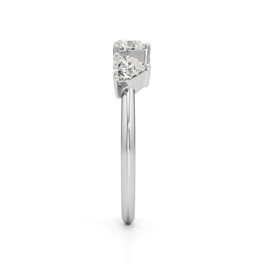 Trilove Heart Trio Diamond Ring