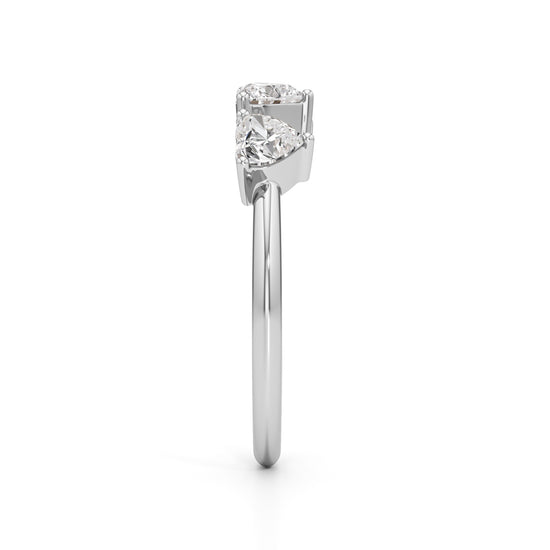 Trilove Heart Trio Diamond Ring