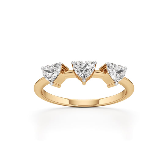 Trilove Heart Trio Diamond Ring