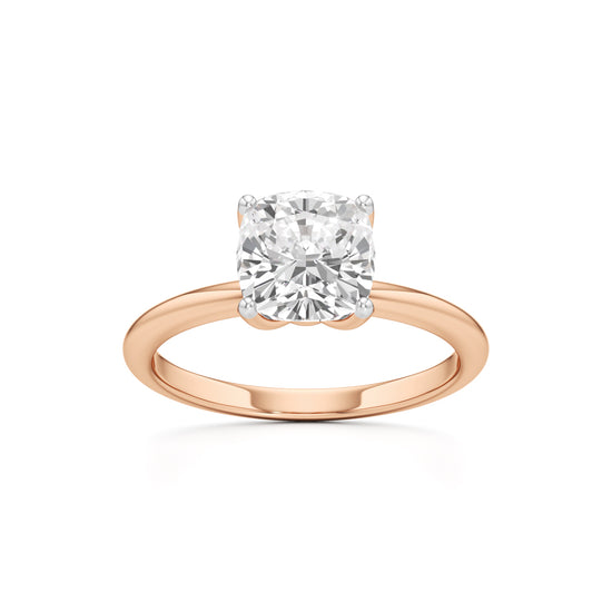 Eternal Spark Cushion-Cut Solitaire Ring