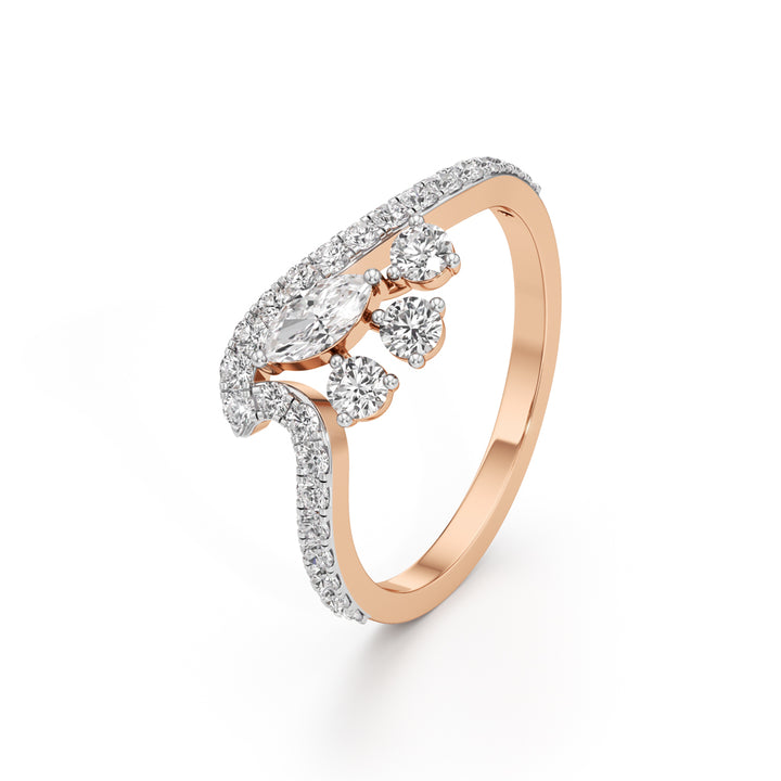 Celestia Curve Diamond Ring