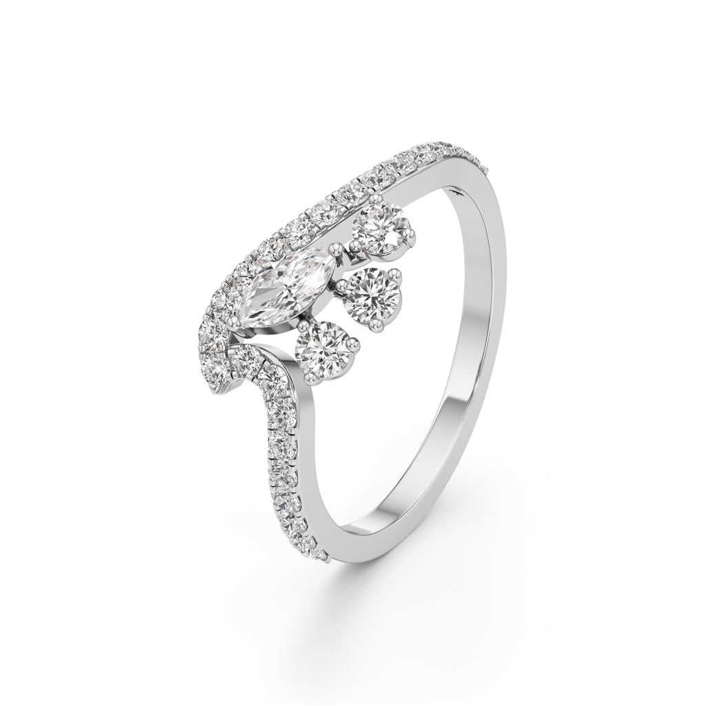 Celestia Curve Diamond Ring