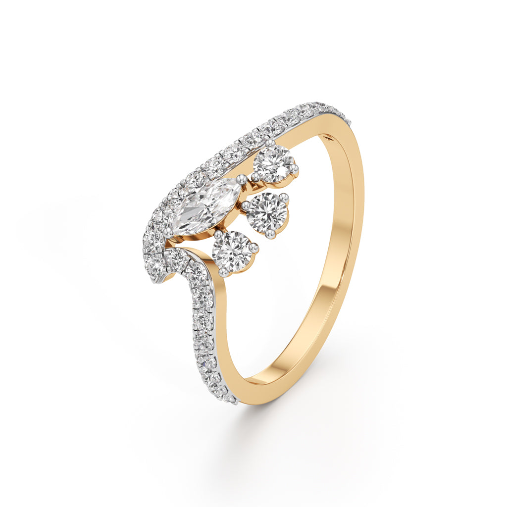 Celestia Curve Diamond Ring