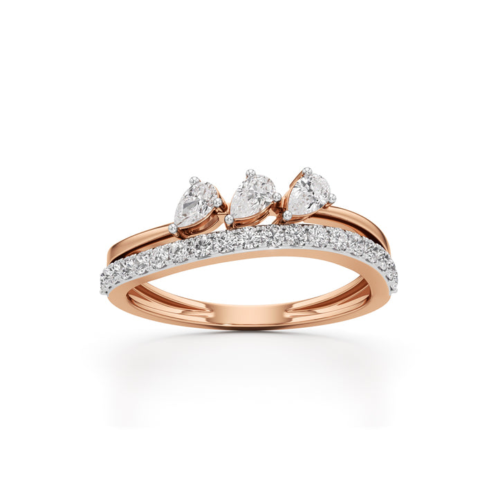 Trinity Bloom Diamond Ring