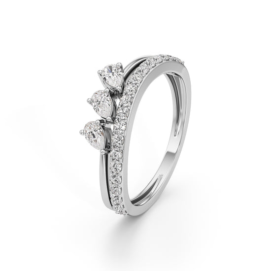 Trinity Bloom Diamond Ring