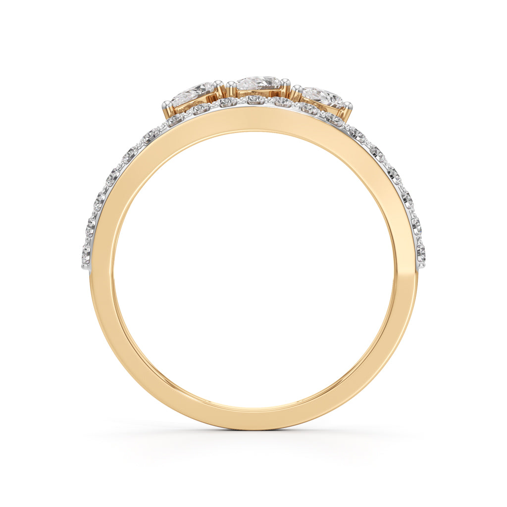Trinity Bloom Diamond Ring