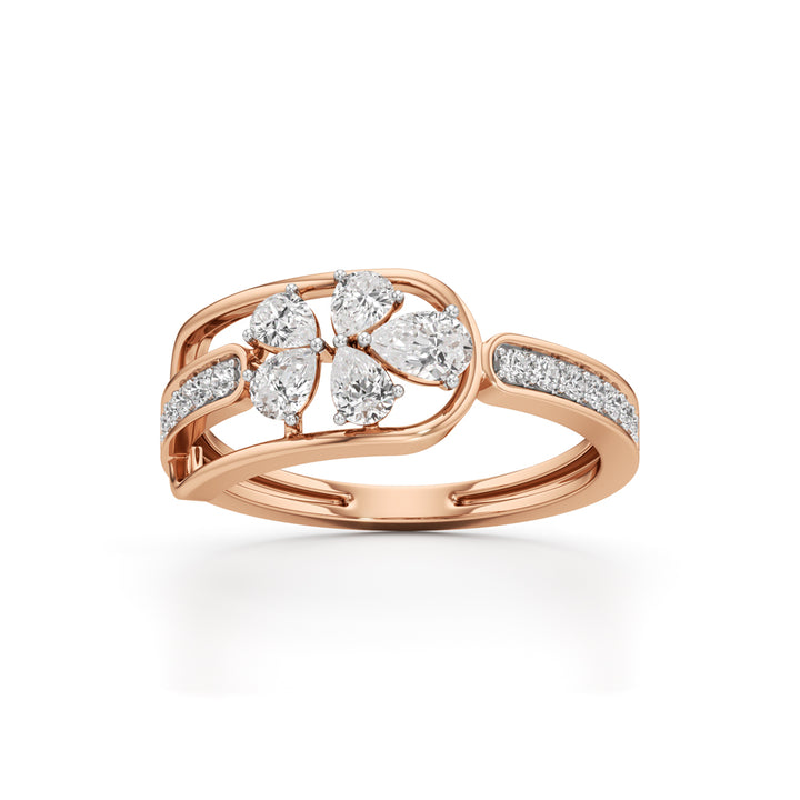 Petal Charm Diamond Ring