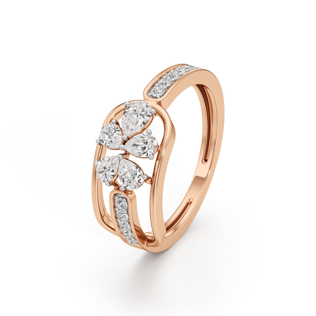 Petal Charm Diamond Ring