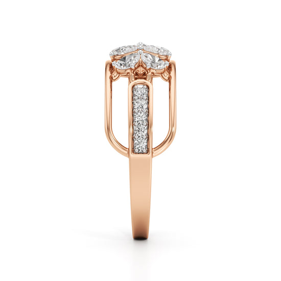 Petal Charm Diamond Ring