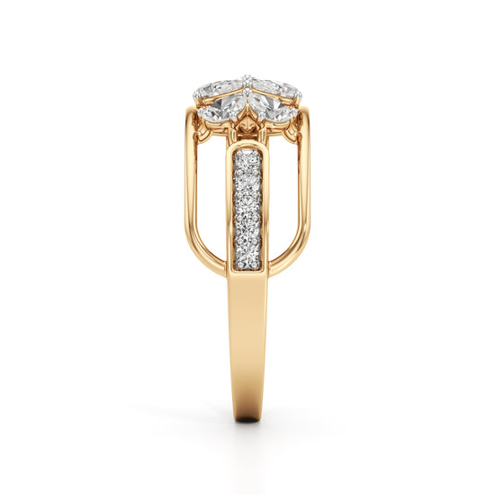Petal Charm Diamond Ring