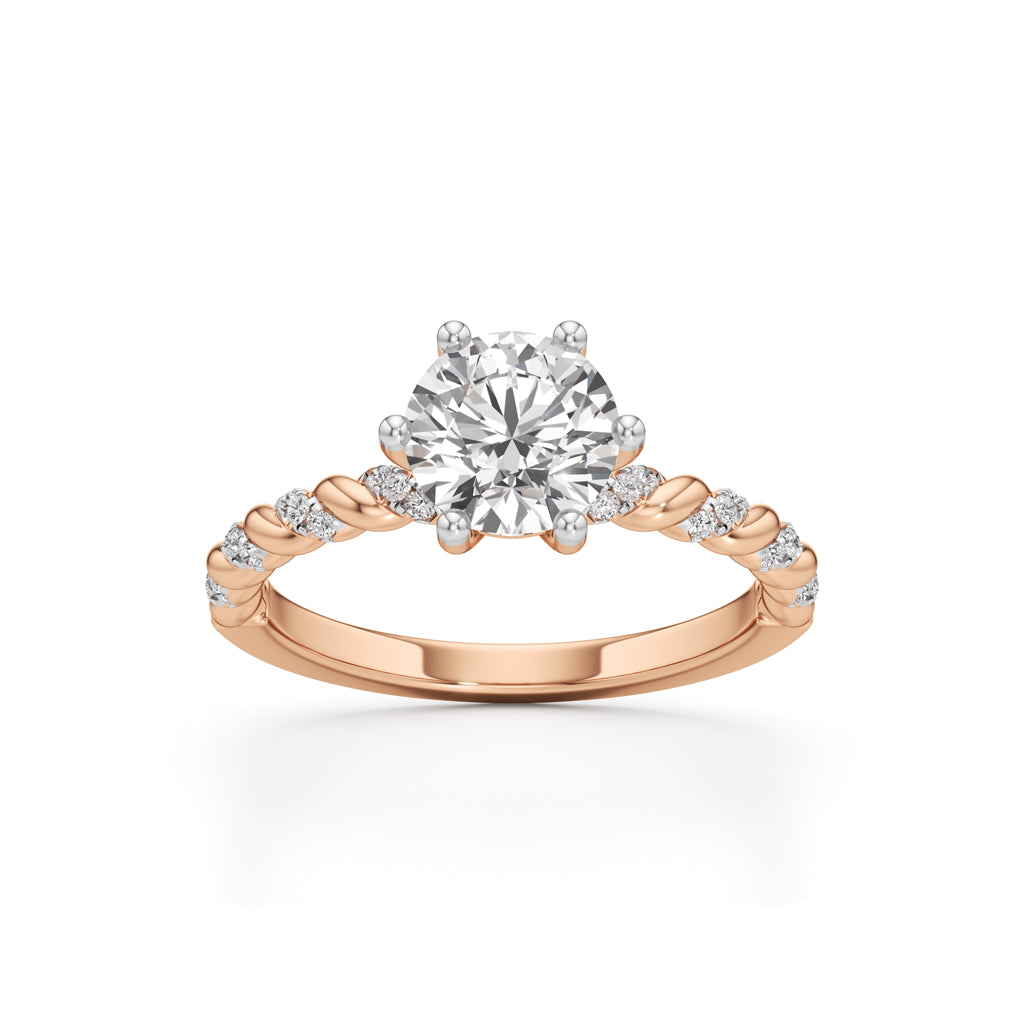 Twist of Eternity Solitaire Ring