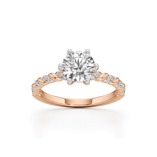 Twist of Eternity Solitaire Ring