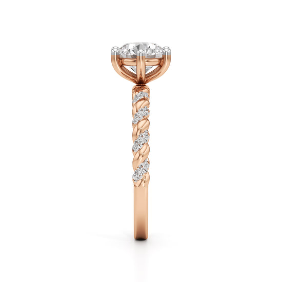 Twist of Eternity Solitaire Ring