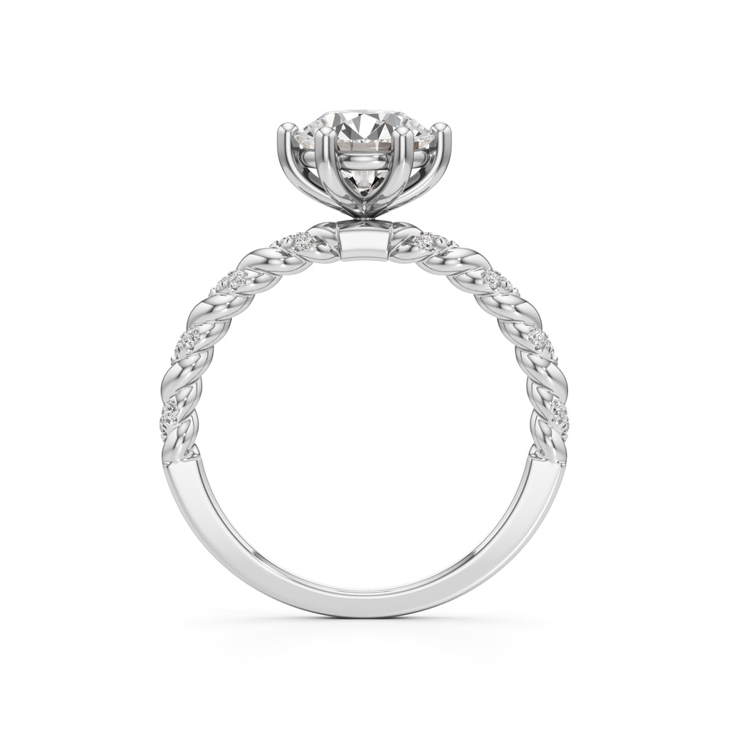 Twist of Eternity Solitaire Ring