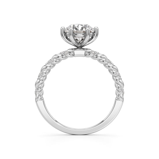 Twist of Eternity Solitaire Ring